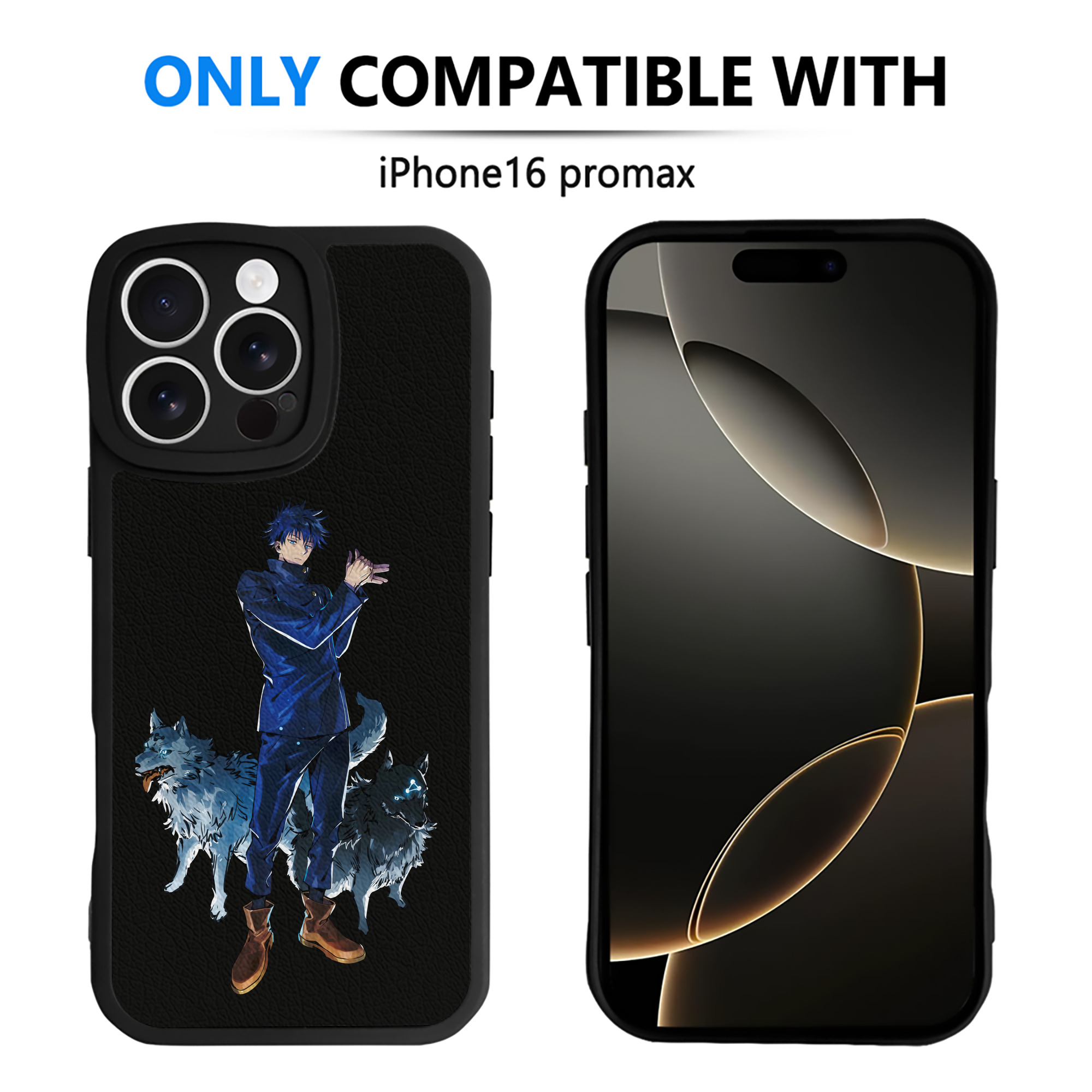 （画像用） 呪術廻戦 Jujutsu Kaisen 【iPhone 16シリーズ対応】シリコンスマホケース（レザー調） 材質：シリコン